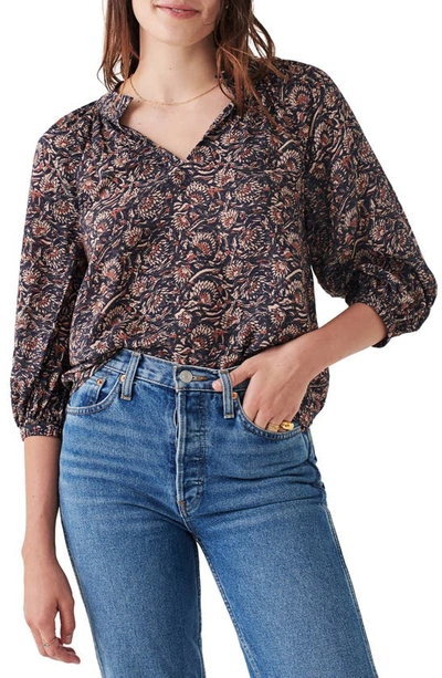 Faherty Portia Top In Artisan Block Print