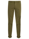 Prada Mid-rise Tapered-leg Stretch-cotton Chino Trousers In Green