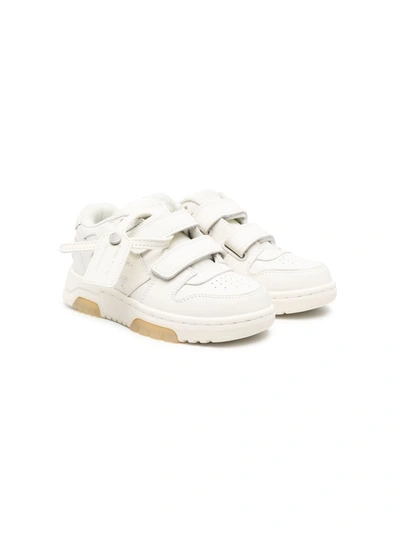 Off-white Kids' Off White Boys  White Leather Sneakers