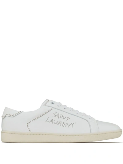 Saint Laurent Leather Court Classic Sl/08 Sneakers In White