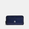 Coach Mlb Accordion Wallet In Sport Calf Leather In Ny Yankees