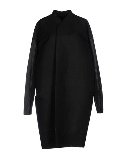 Rick Owens Coats In Black