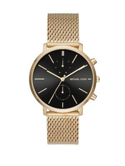 Michael Kors Jaryn Stainless Steel Chronograph Bracelet Watch In Yellow Gold
