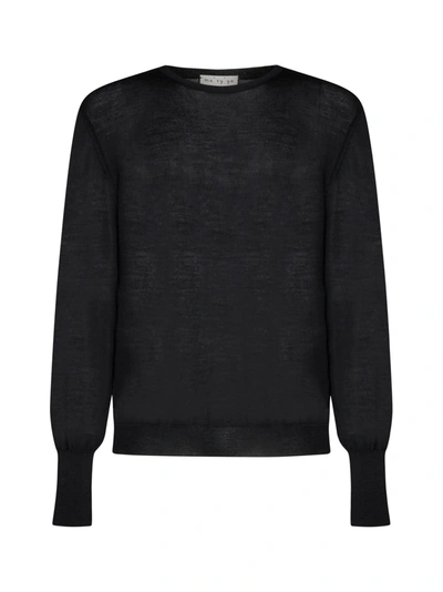 Ma'ry'ya Wool, Silk And Cashmere Sweater In Black