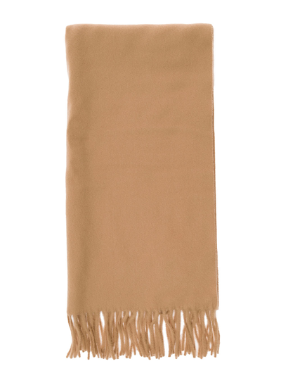 Totême Classic Wool Fringe Scarf In Camel