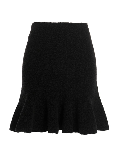 Jil Sander High-waisted Flared Midi Skirt In Black