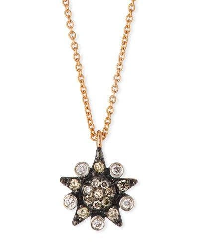 Kismet By Milka Eclectic White & Champagne Diamond Star Necklace