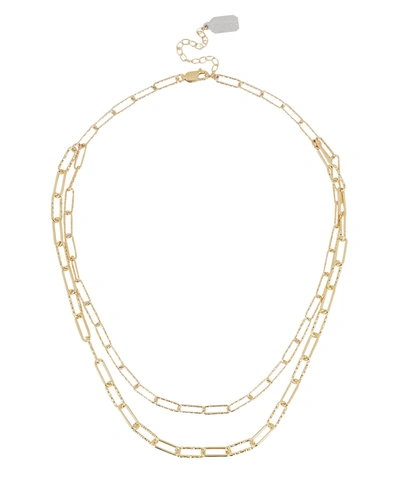 Ela Rae Layered Sparkle Chain Necklace In Gold