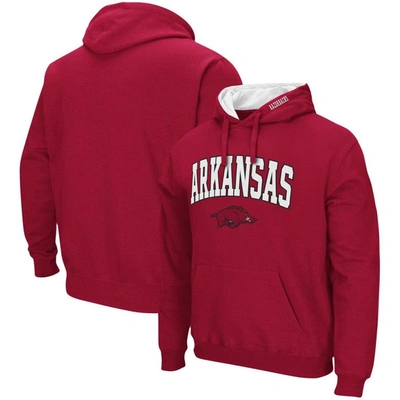 Colosseum Men's  Cardinal Arkansas Razorbacks Arch And Logo 3.0 Pullover Hoodie