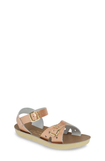 Salt Water Sandals By Hoy Kids' Sun San Sweetheart Sandal In Rose Gold