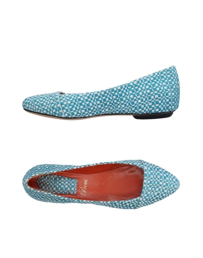 Bams Ballet Flats In Azure