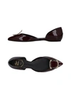 Roger Vivier Ballet Flats In Cocoa