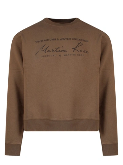 Martine Rose Sweatshirt In Brown