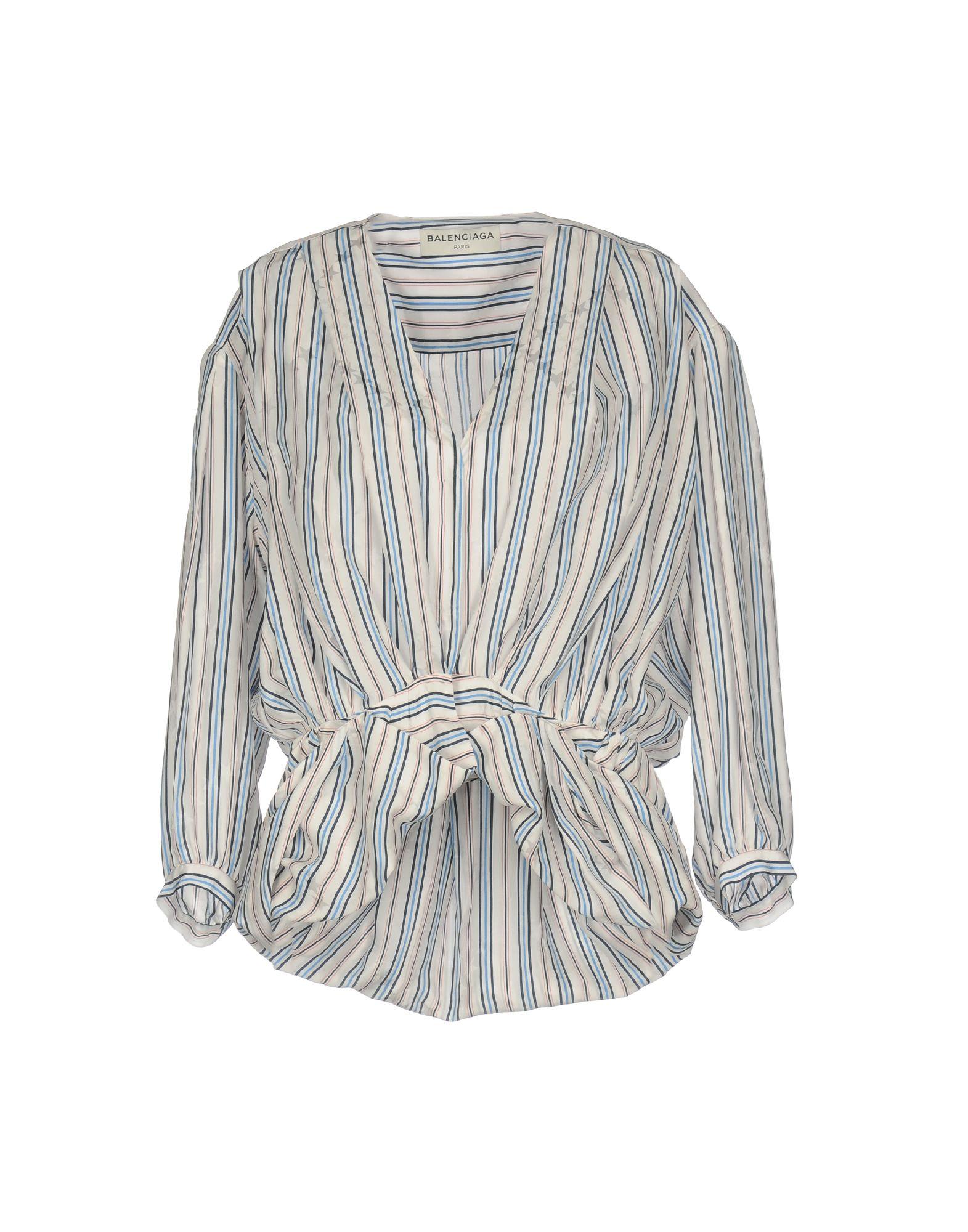 balenciaga striped shirt womens
