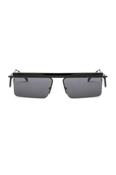 Le Specs The Flex Sunglasses In Satin Black & Smoke Mono