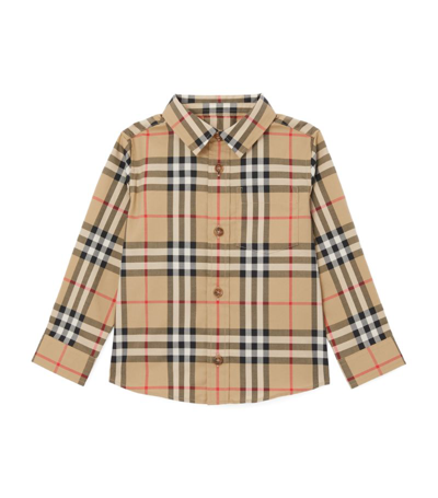 Burberry Boys Vintage Check Shirt In Beige