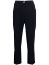 Claudie Pierlot Poupin Tailored Mid-rise Woven Trousers In Bleus