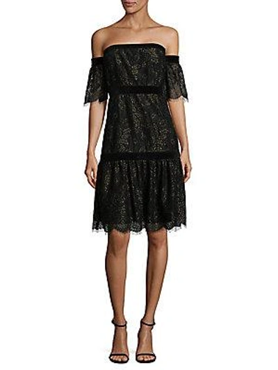 Nanette Lepore Off-the-shoulder Dress In Black