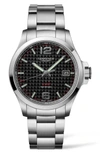 Longines Conquest V.h.p. Bracelet Watch, 43mm In Silver/ Carbon Fiber/ Silver