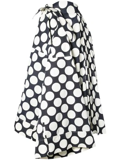 A.w.a.k.e. Giant Polka Dot Skirt With Pleats In White