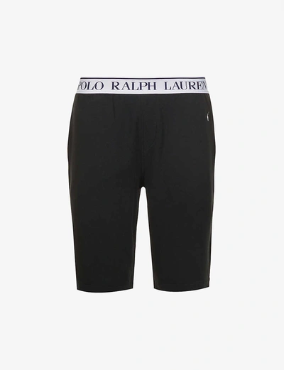 Polo Ralph Lauren Logo-print Slim-fit Stretch-cotton Pyjama Shorts In Polo Black White Wb