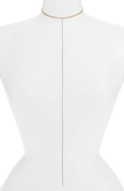 Jules Smith Chrissy Lariat Choker In Gold