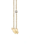 Shy By Se Lovestruck Diamond Emoji Necklace In Gold