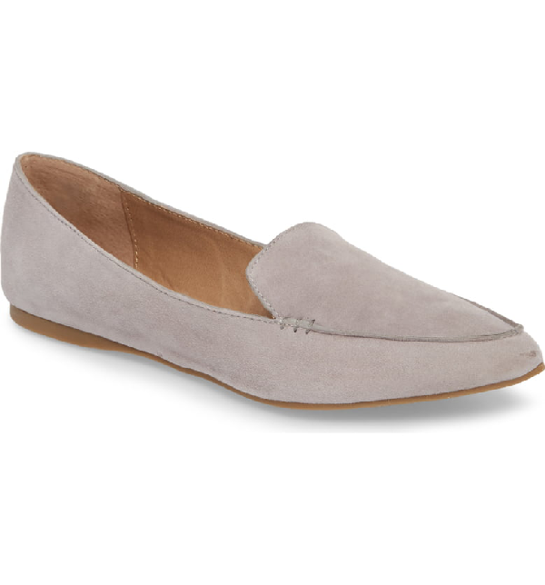 steve madden feather grey suede