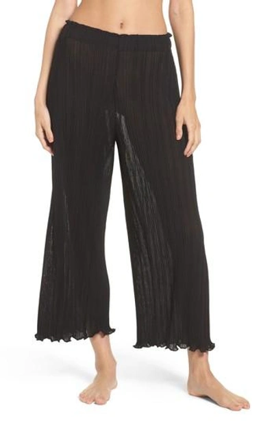 Lacausa Mika Pleated Lounge Pants In Tar