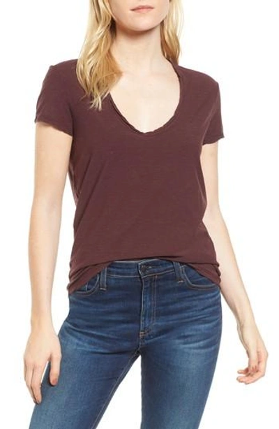 James Perse Deep V-neck Tee In Napa