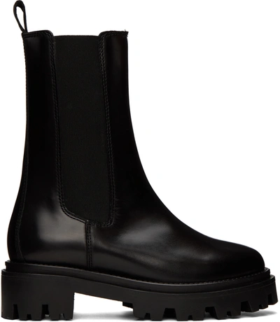 Isabel Marant 45mm Celae Brushed Leather Chelsea Boots In Black