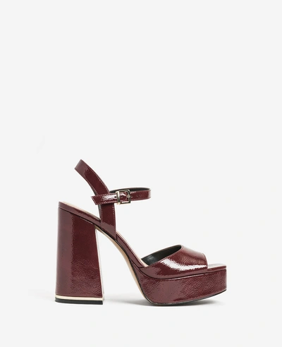 Kenneth Cole Women's Dolly Ankle Strap Platform Heeled Sandals In Plum