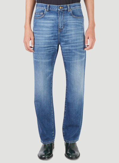 Saint Laurent Serge Straight-leg Jeans In Blu