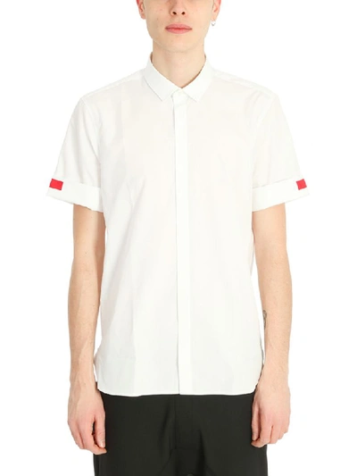 Neil Barrett Taped Roll-sleeve Shirt In White
