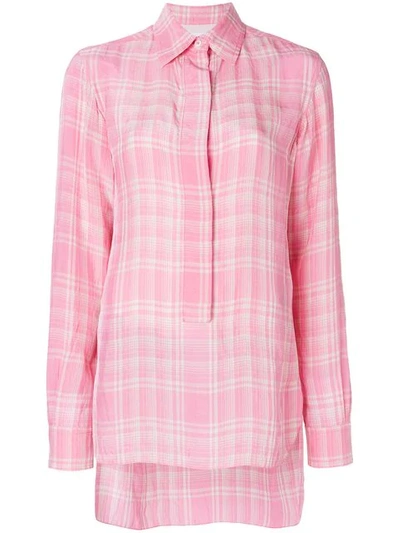 Victoria Beckham Tunisian Collar Shirt In Pink