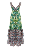 All Things Mochi Amanda Tropical Maxi Dress In Green