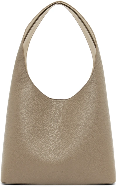 Aesther Ekme Taupe Midi Shoulder Bag In 192 Grain Taupe
