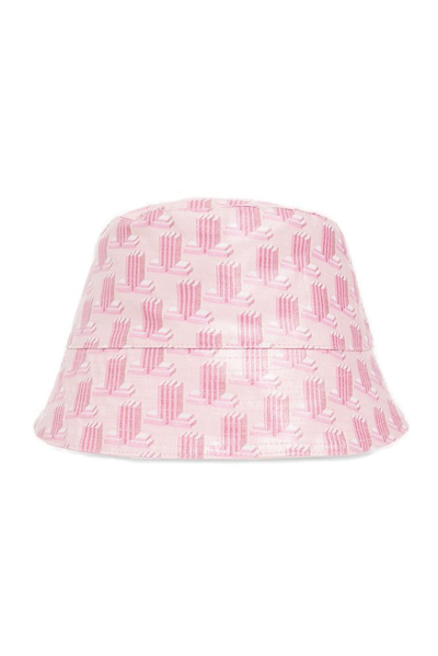 Lanvin Reversible Geometric-jacquard Bucket Hat In Pink