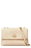 Tory Burch Kira Chevron-quilted Convertible Shoulder Bag In New Cream