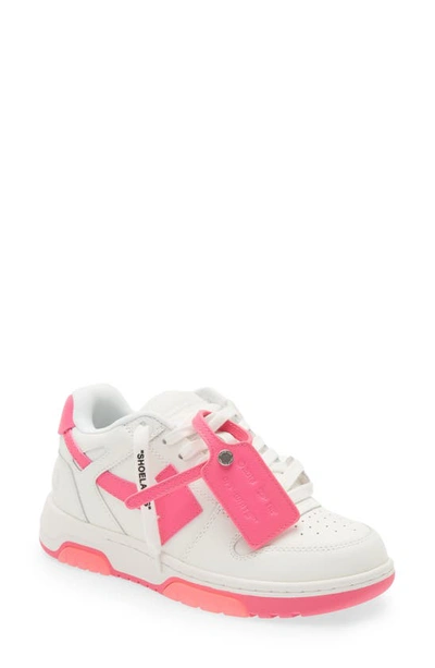 Off-white Out Of Office 系带拼接运动鞋 In Pink