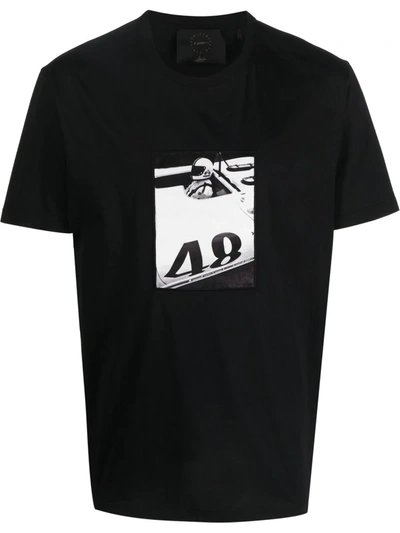 Limitato Graphic-print Short-sleeve T-shirt In Schwarz