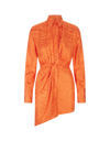 Giuseppe Di Morabito Zebra Jacquard Asymmetric Mini Dress In Orange