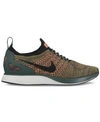 Nike Women's Air Zoom Mariah Flyknit Racer Casual Sneakers From Finish Line In Vintage Green/black/summi
