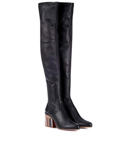 Gabriela Hearst Catlett Over-the-knee Leather Boots In Black