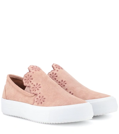 See By Chloé Slip-on Suede Sneakers In Pale Pink