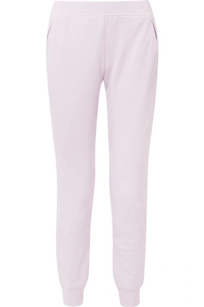Atm Anthony Thomas Melillo French Cotton-terry Track Pants In Lavender