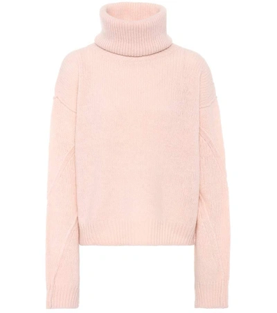 Tory Burch Eva Wool-blend Sweater In Pink