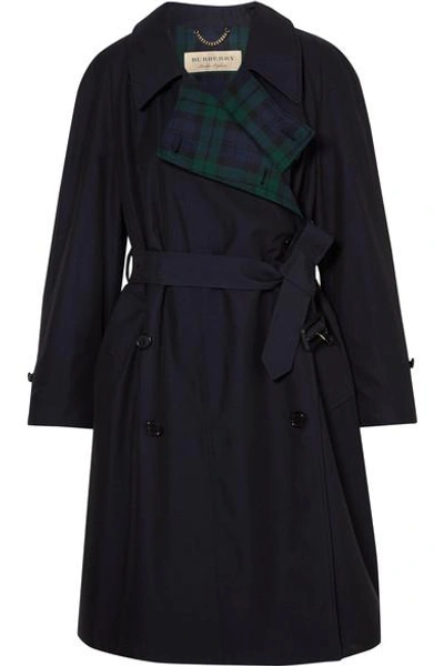 Burberry The Charwood Cotton-gabardine Trench Coat In Navy