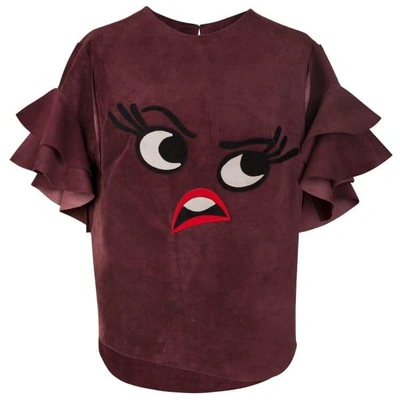 Siobhan Molloy Lashes Aubergine Pig Suede Caddy Top