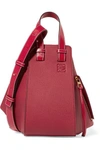 Loewe Hammock Textured-leather Shoulder Bag In Red